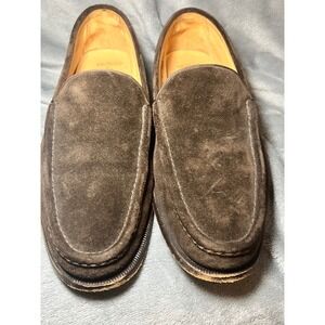 Gravati Wilkes Bashford Brown Suede‎ Leather Italian Loafers Mens Size 10.5 N
